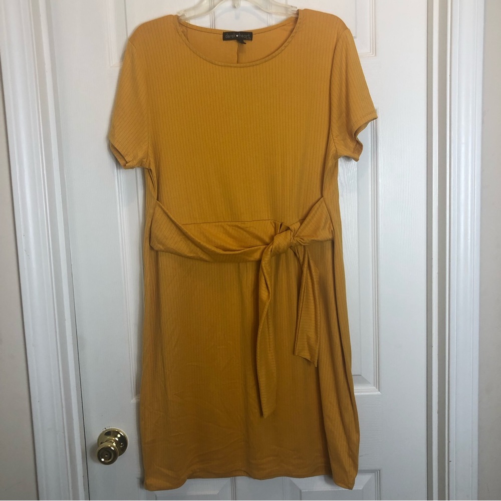 Derek Heart Plus Short Sleeve Dress with Front Tie  Size 1X